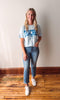Blue Bow Teacher Tee