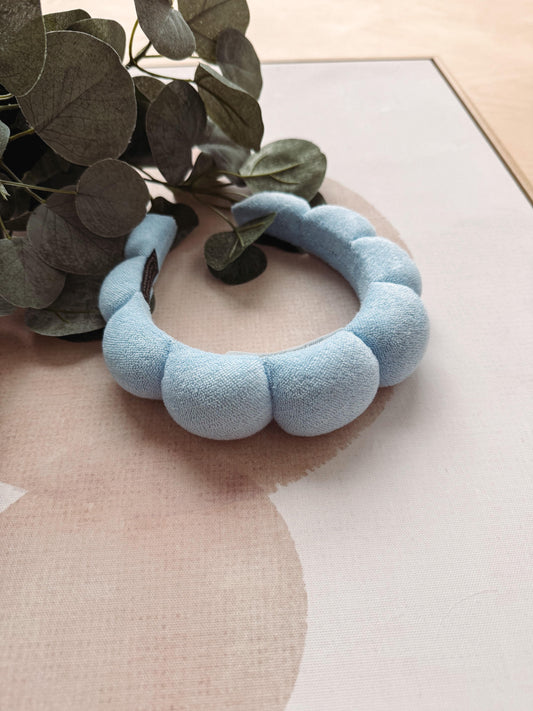 Blue Terry Cloth Spa Headband
