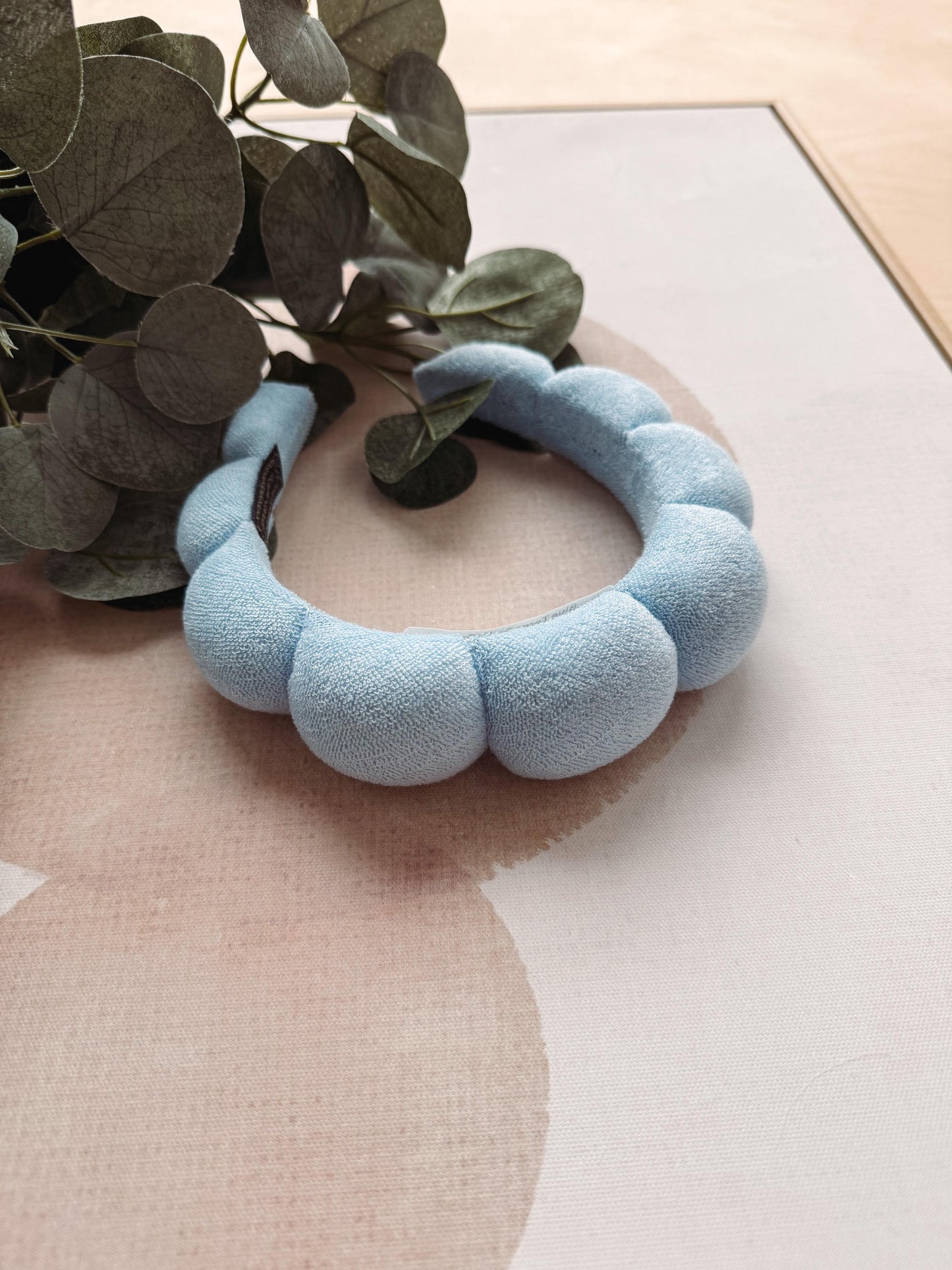 Blue Terry Cloth Spa Headband