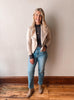 Brooke Cream Suede Moto Jacket