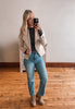 Brooke Cream Suede Moto Jacket