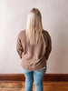 Brown Speckle Mock Neck Sweater