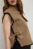 Prudence Mocha Side Tie Sweater Top