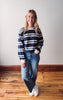 Catch You Later Navy Striped Long Sleeve