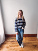 Catch You Later Navy Striped Long Sleeve