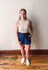 Champagne Ribbed Crop Top