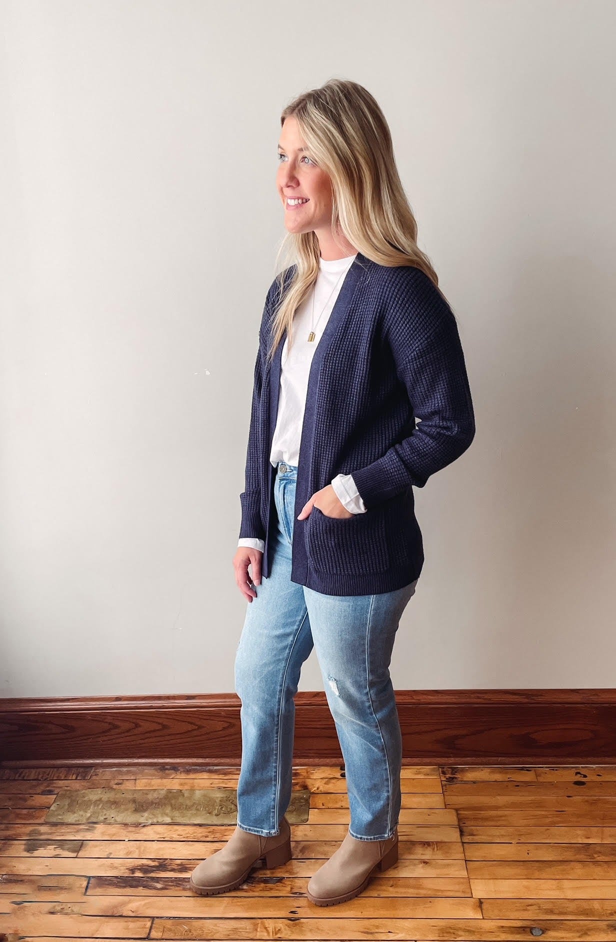 Charlie Navy Cardigan