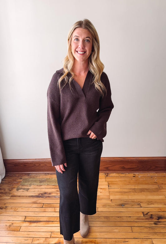 Chelsea Chocolate Knit Sweater