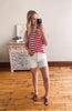 White High Rise A-line Shorts