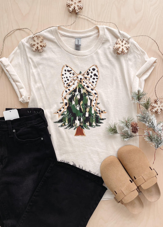 Bow Christmas Tree Graphic Tee