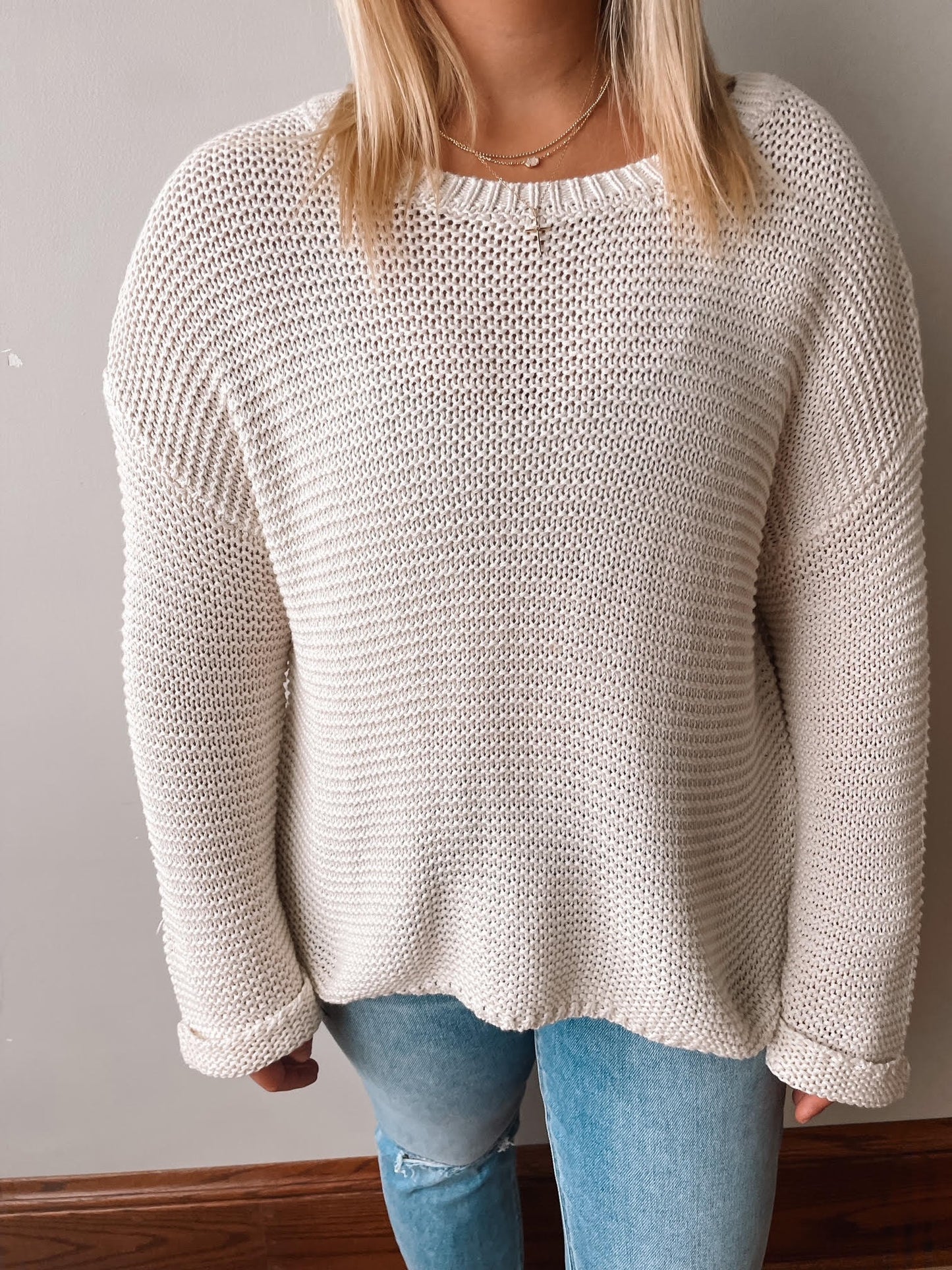 Chunky Knit Oatmeal Sweater