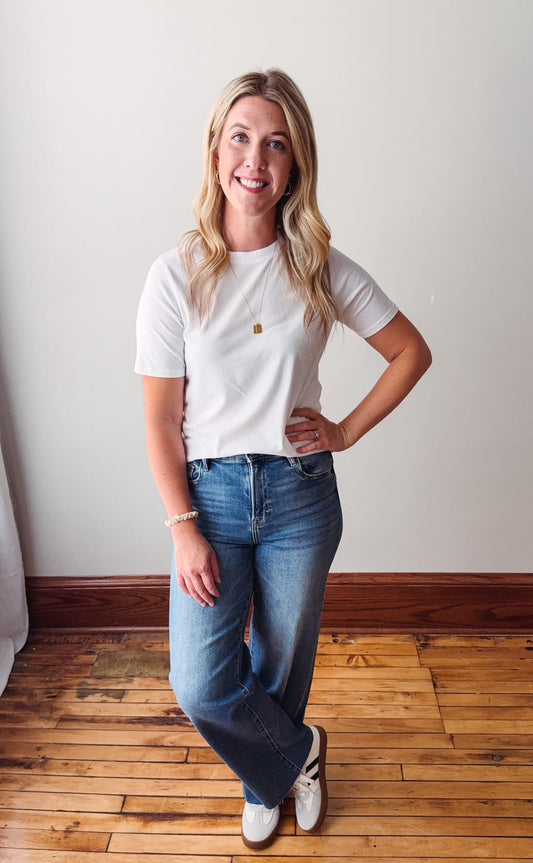 Classic White Fit Tee