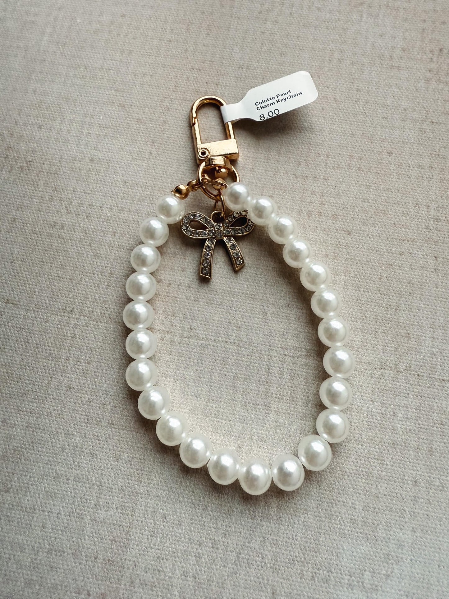 Colette Pearl Charm Keychain