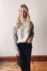 Color Block Turtle Neck Sweater