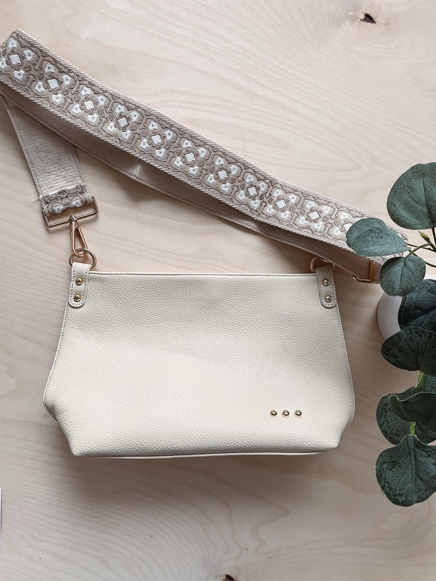 Borsa A Tracolla Strutturata Boutique – Effetto Pelle Saffiano Con Cinturino Regolabile