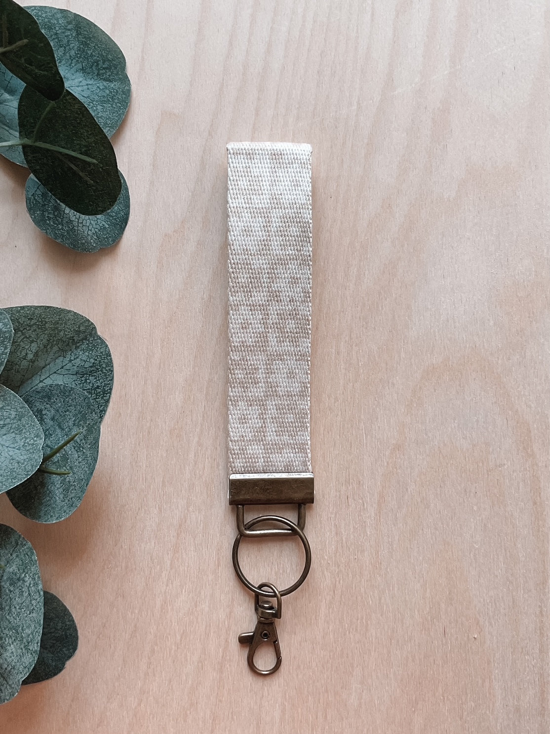 Flower Check Keychain Lanyard