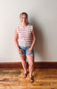 Cream + Dusty Pink Striped Sleeveless Top