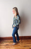 Dark Wash Cropped Flare Jean