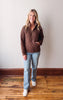 Devon Brown Quilted Sweatshirt