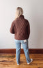 Devon Brown Quilted Sweatshirt