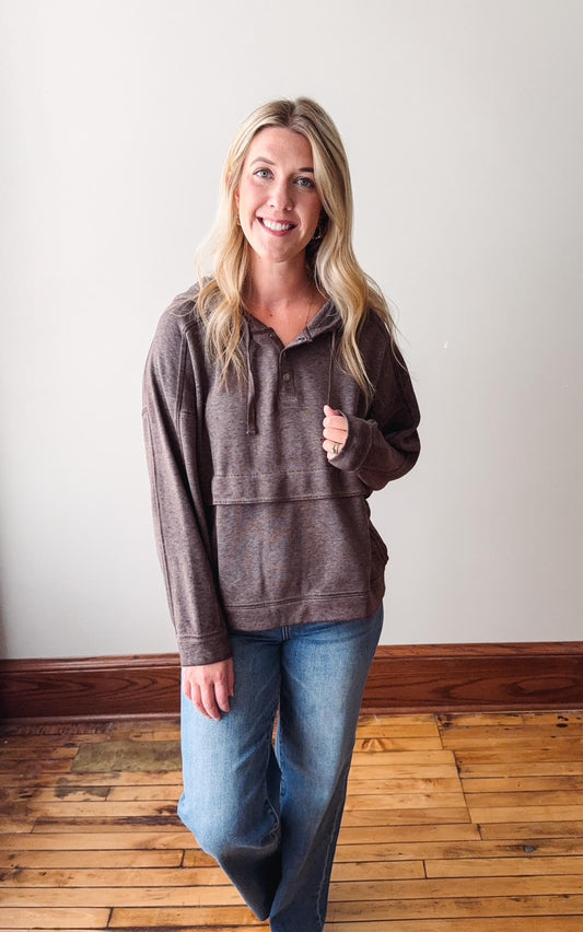 Drift Burnout Fleece Snap Hoodie