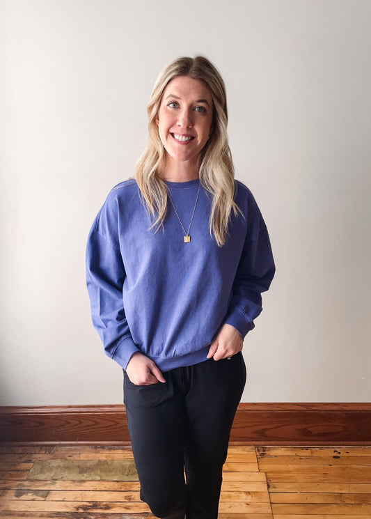 Dusty Blue Nicole Sweatshirt