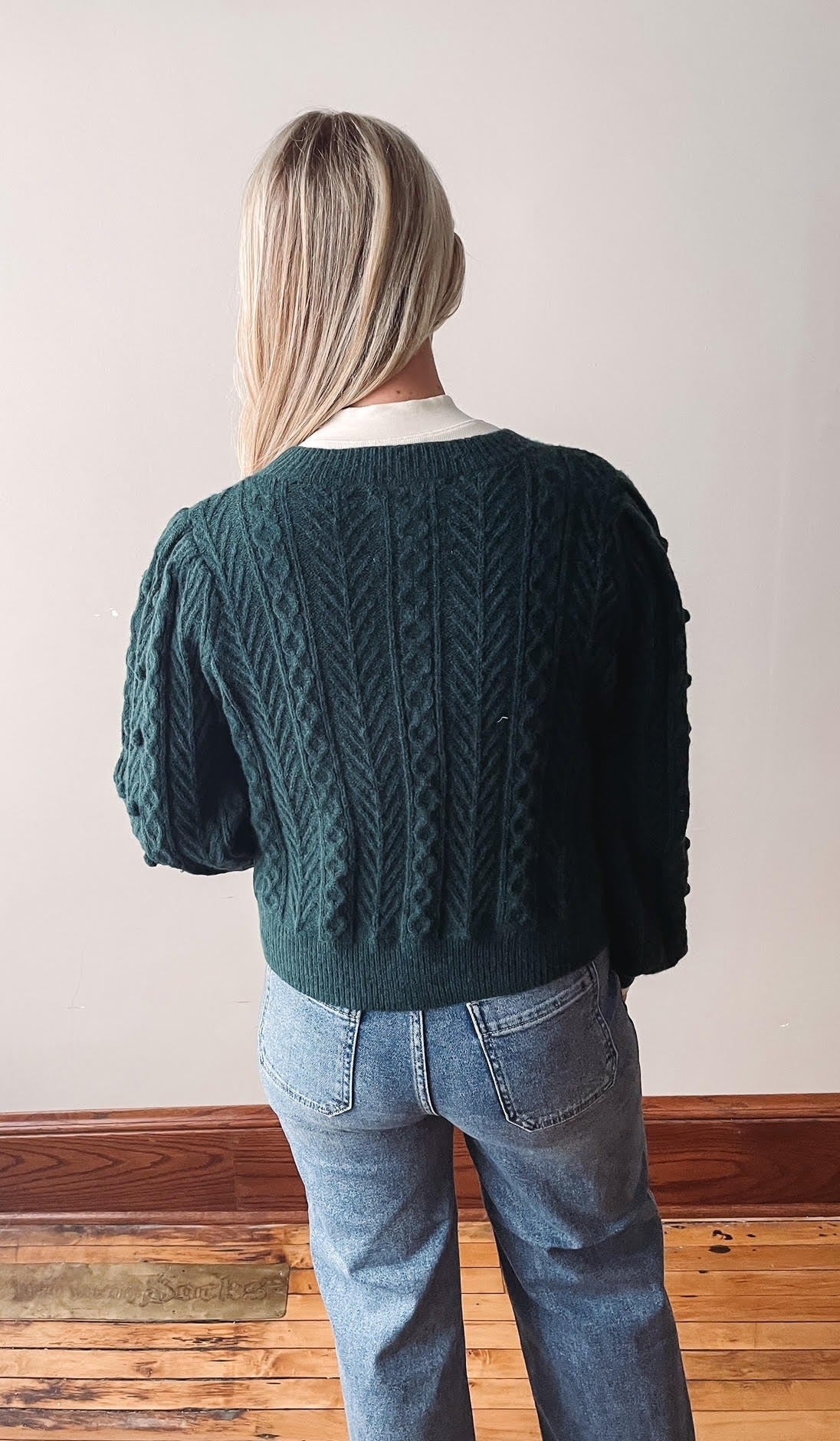 Emerald Green Bow Cardigan