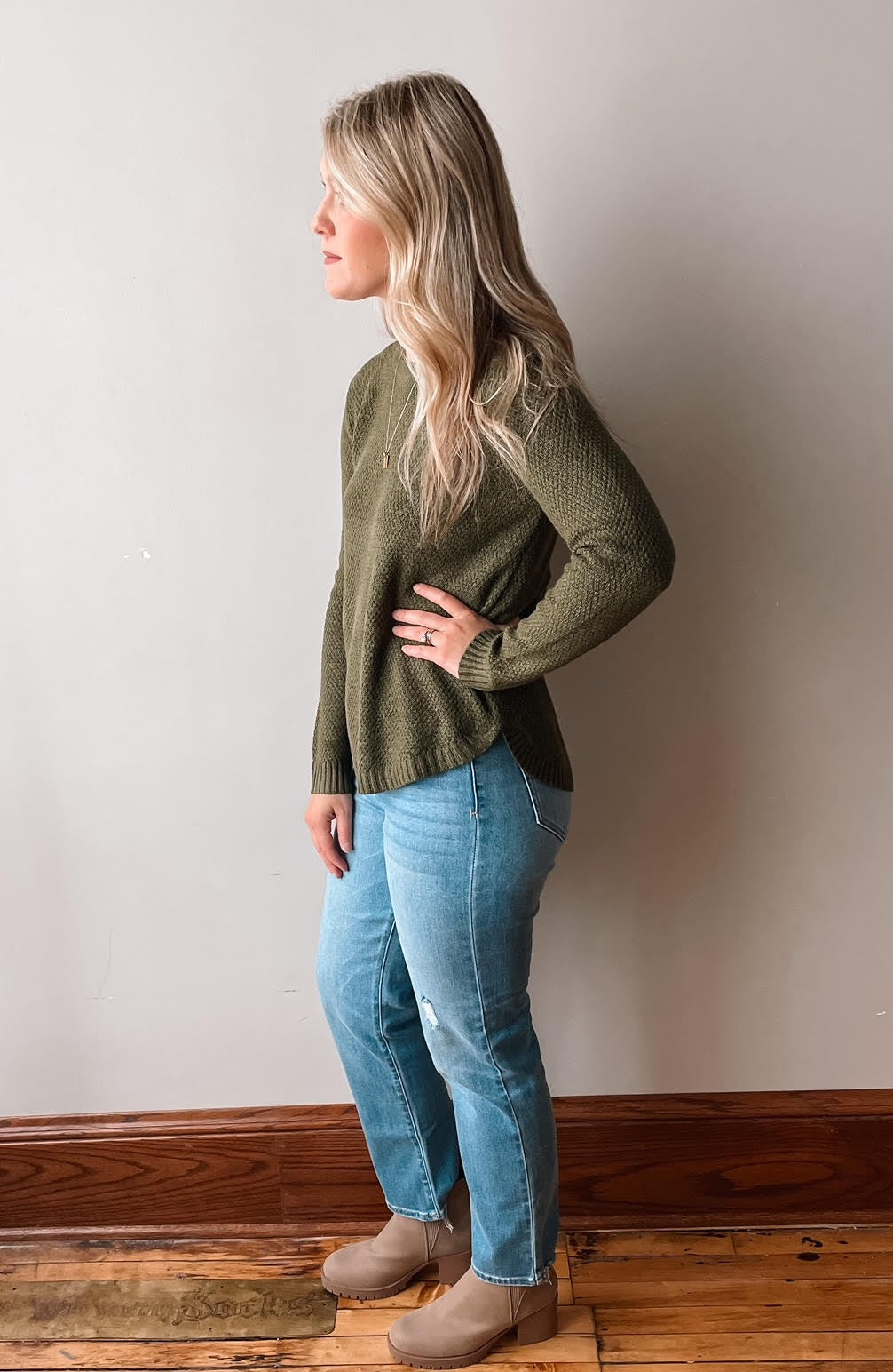 Emma Olive Sweater