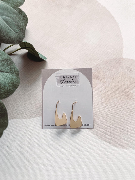 Eve Gold Rectangle Hoops