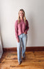 Eve Rose Pocket Waffle Sweater