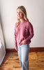 Eve Rose Pocket Waffle Sweater