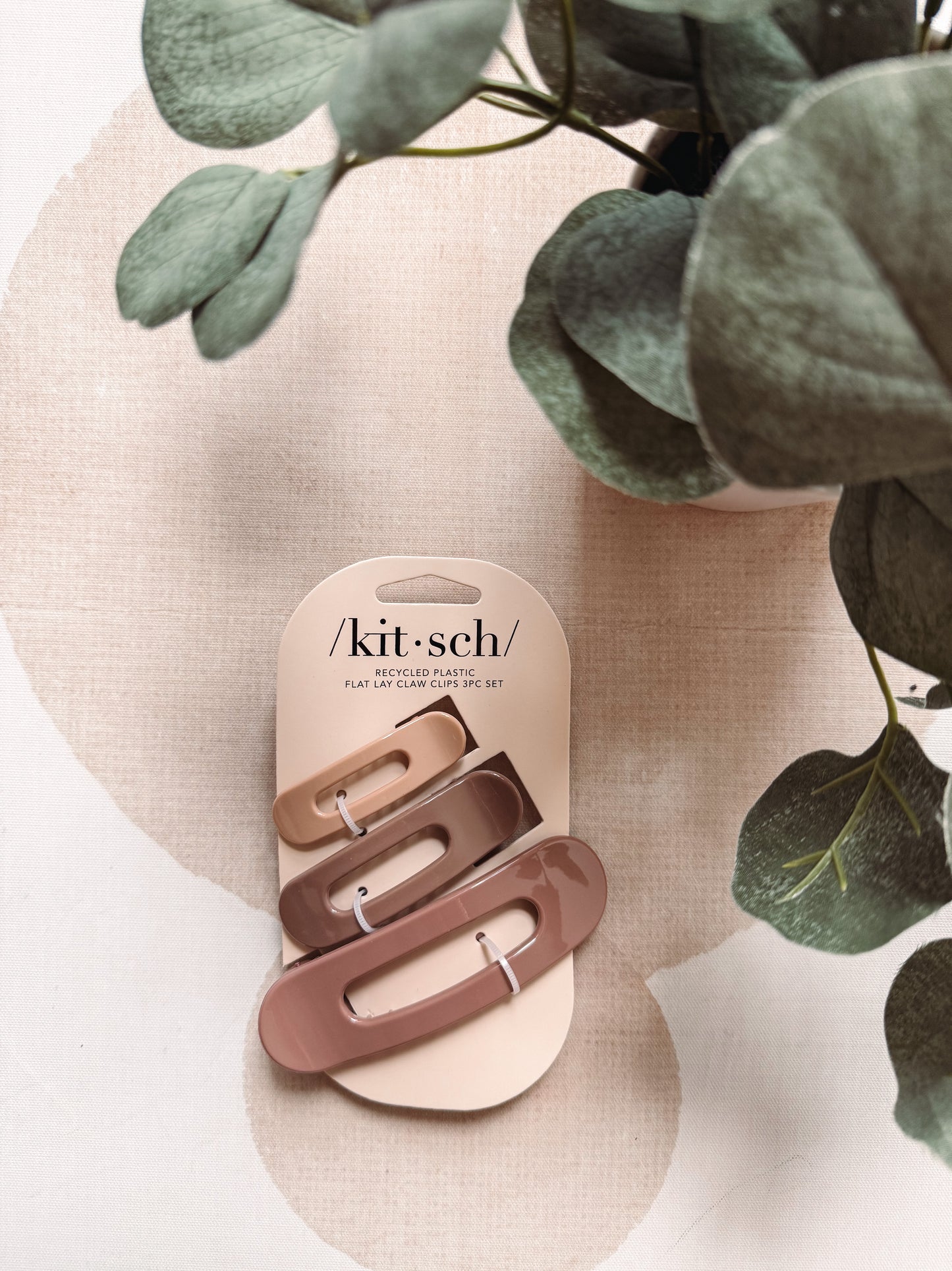 Flat Lay Claw Clip 3pc Flat - Ultra Glossy Terracotta