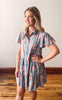Floral Tiered Shirt Dress