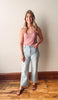 Ginger Scoop Neck Ribbed Tank Top