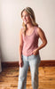 Ginger Scoop Neck Ribbed Tank Top