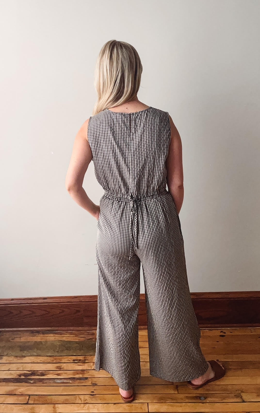 Gingham Top and Pants Set
