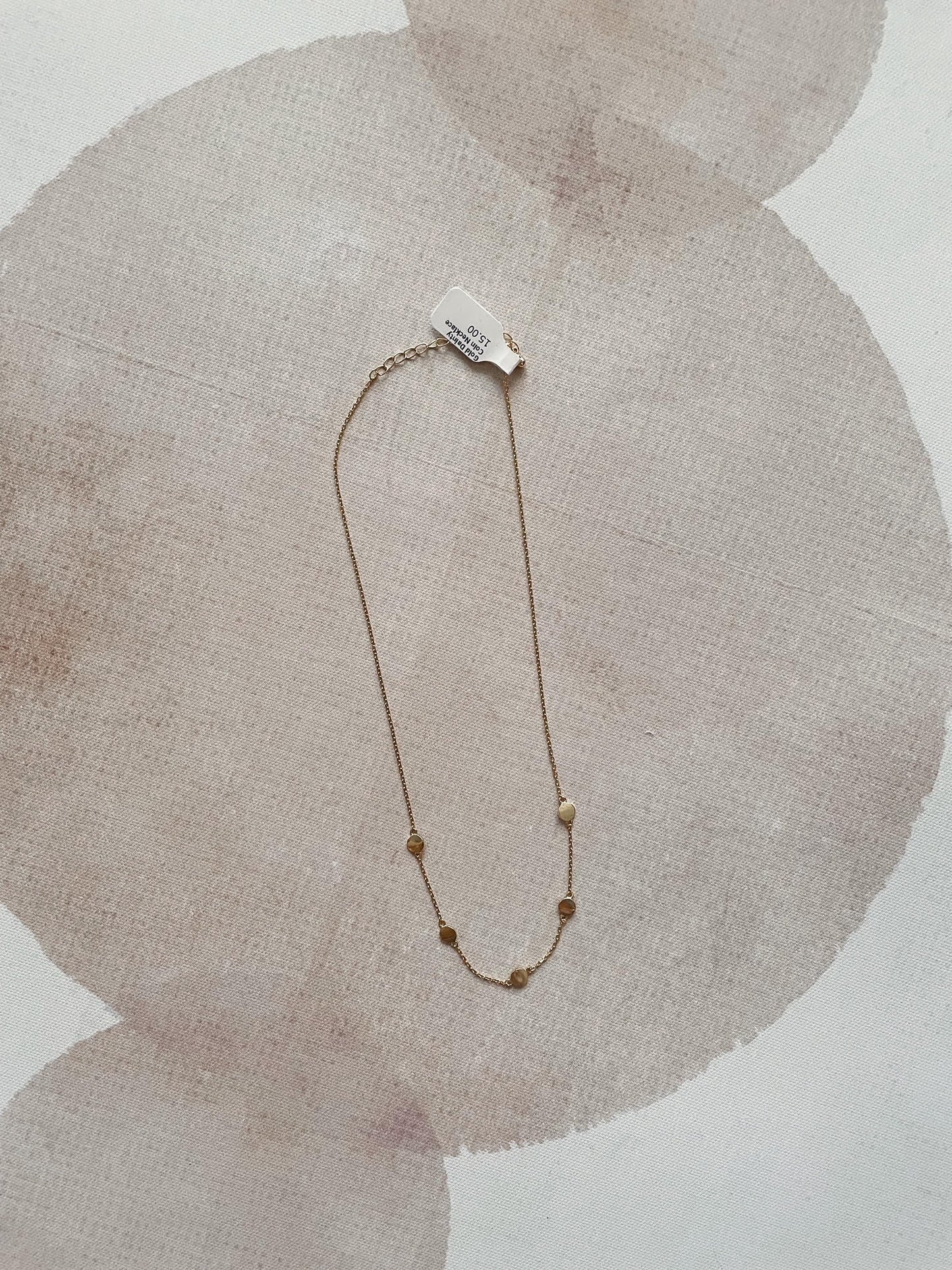 Gold Dainty Coin Necklace