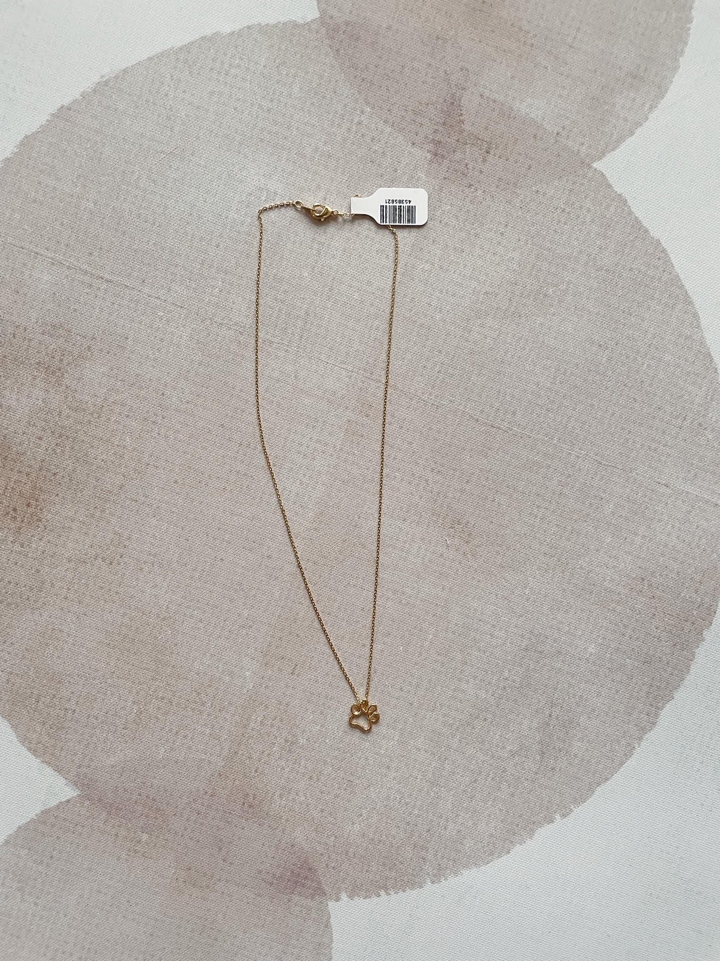 Gold Dipped Paw Pendant Necklace