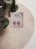 Gold Vintage Porcelain Flower Earrings