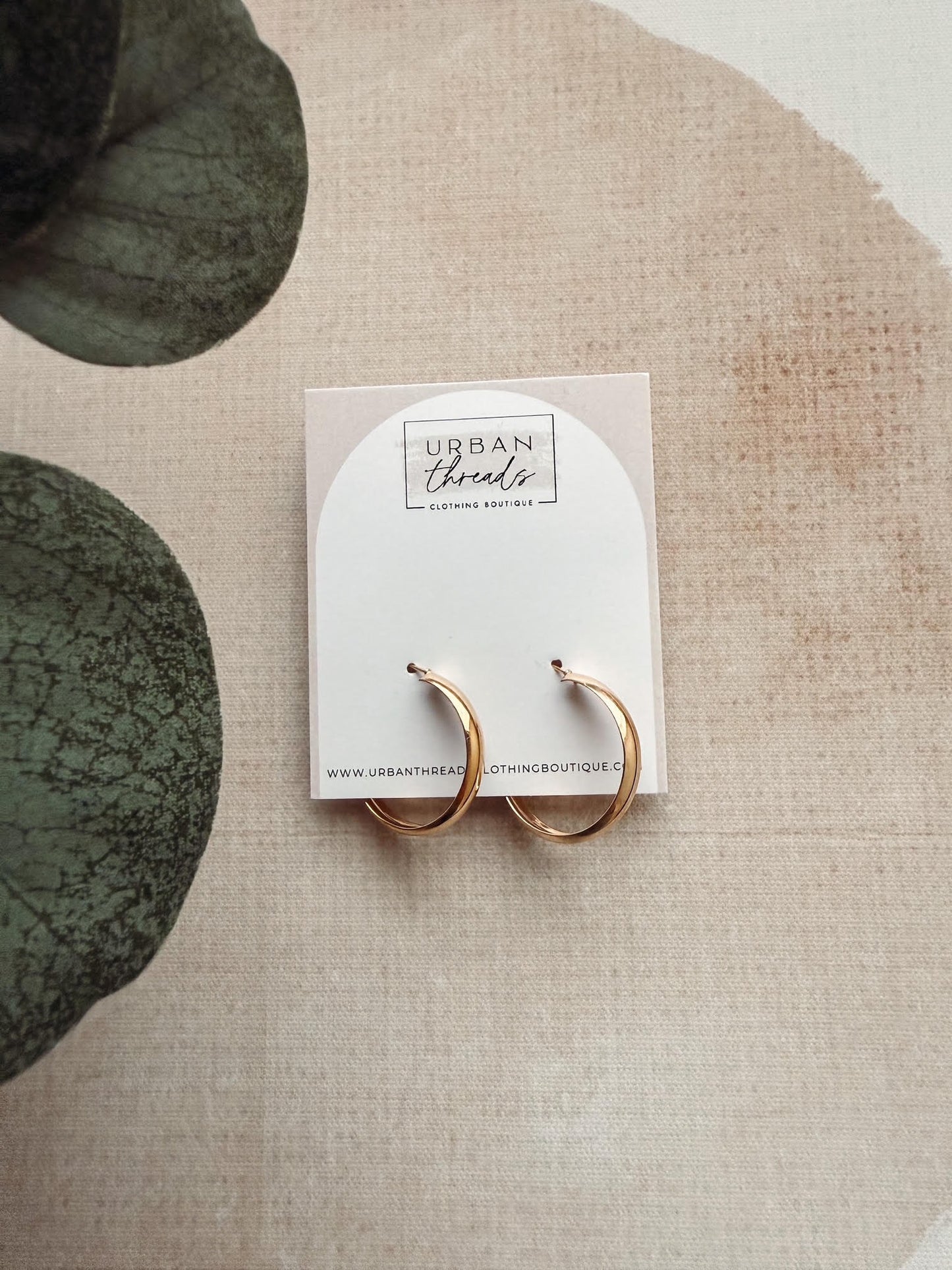Golden Reverie Hoop Earrings