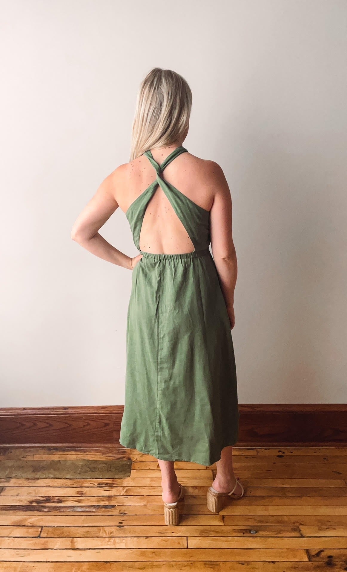 Good Day Green Midi Dress
