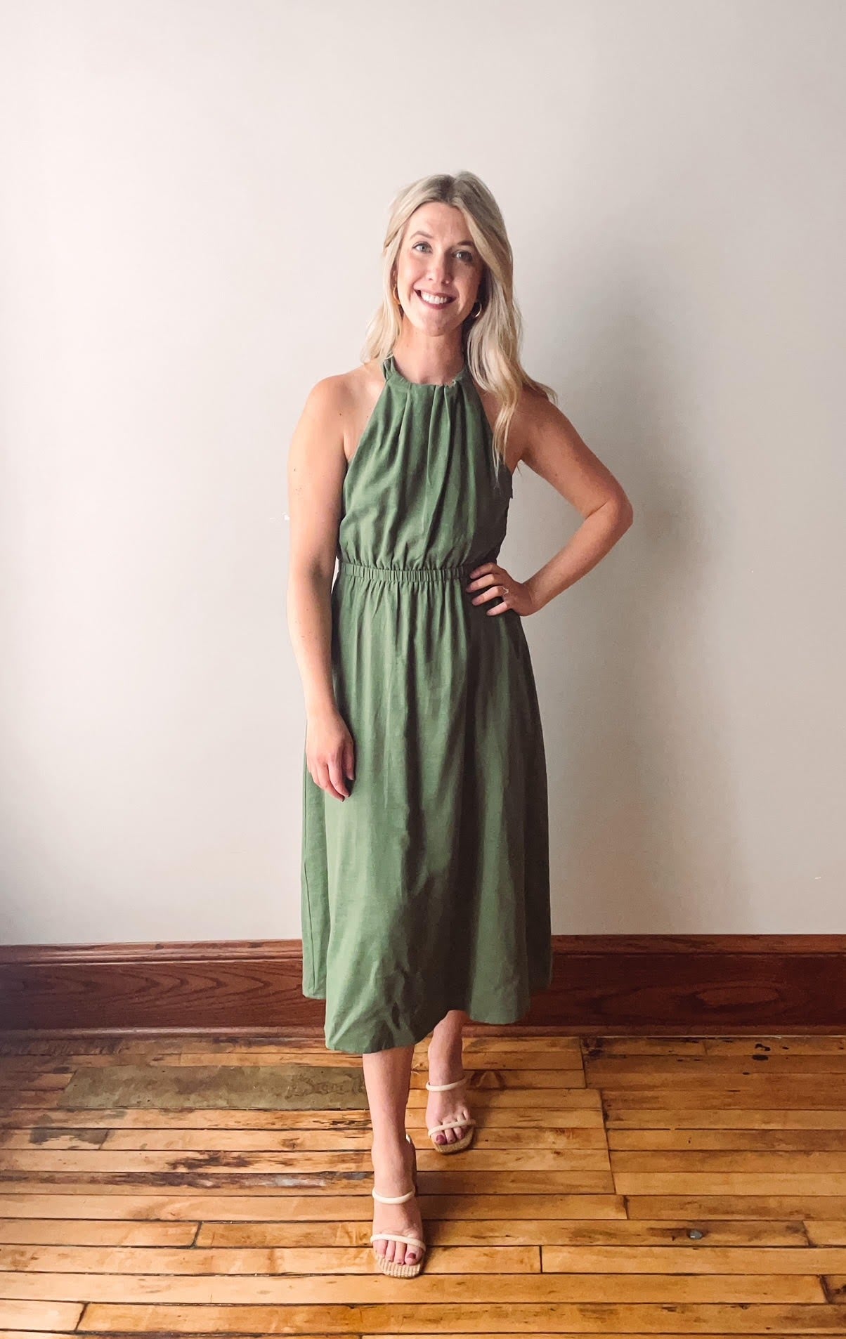 Good Day Green Midi Dress