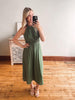 Good Day Green Midi Dress