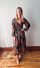 Gracie Black Floral Midi Dress