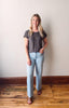 Gun Metal Short Sleeve Sweater