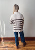 Half Zip Olive Striped Sweater