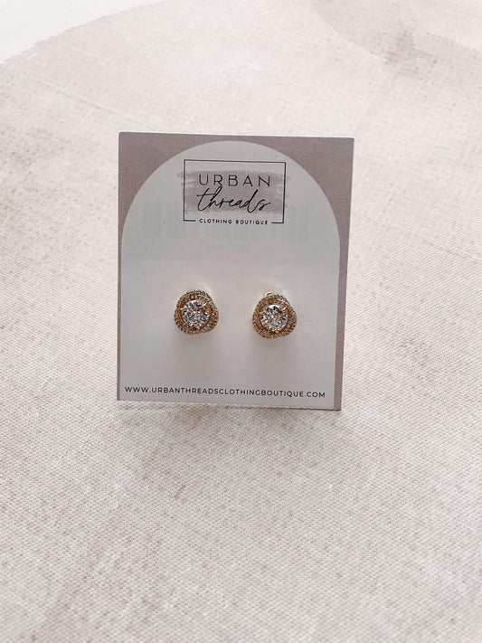 Halo Set Stud Earrings