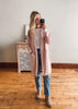 Hayley Light Pink Open Coat