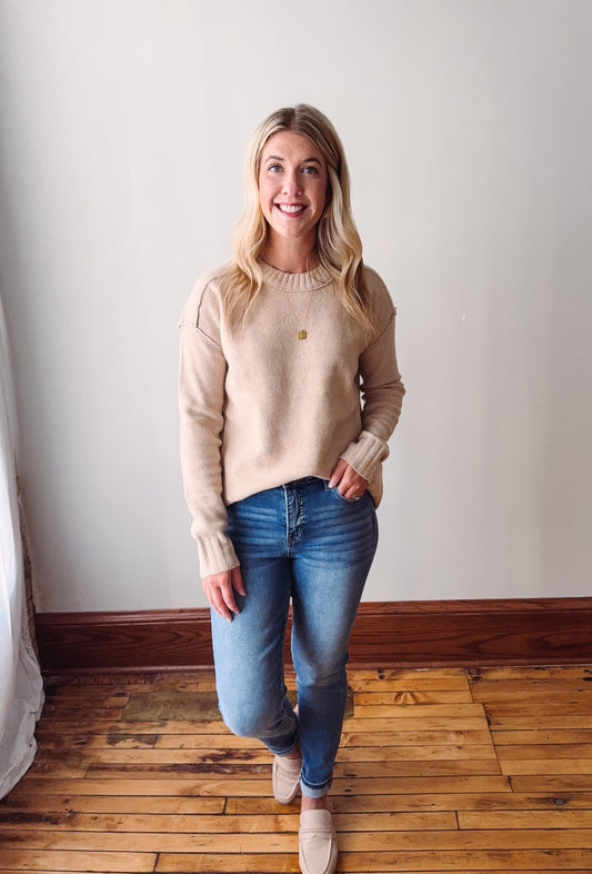 Heccaty Taupe Sweater
