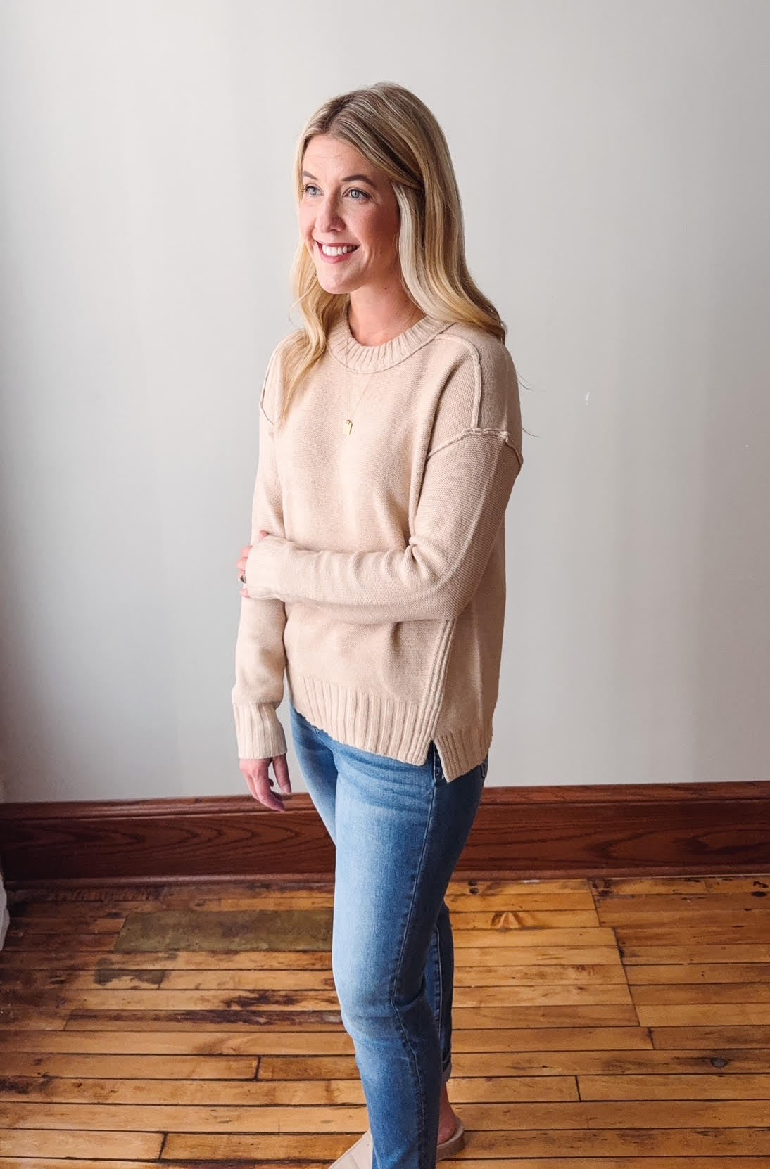 Heccaty Taupe Sweater